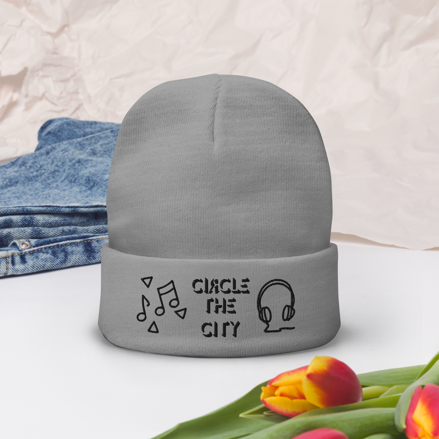 Embroidered Circle The City Logo Beanie