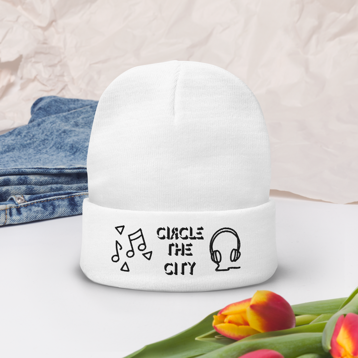 Embroidered Circle The City Logo Beanie